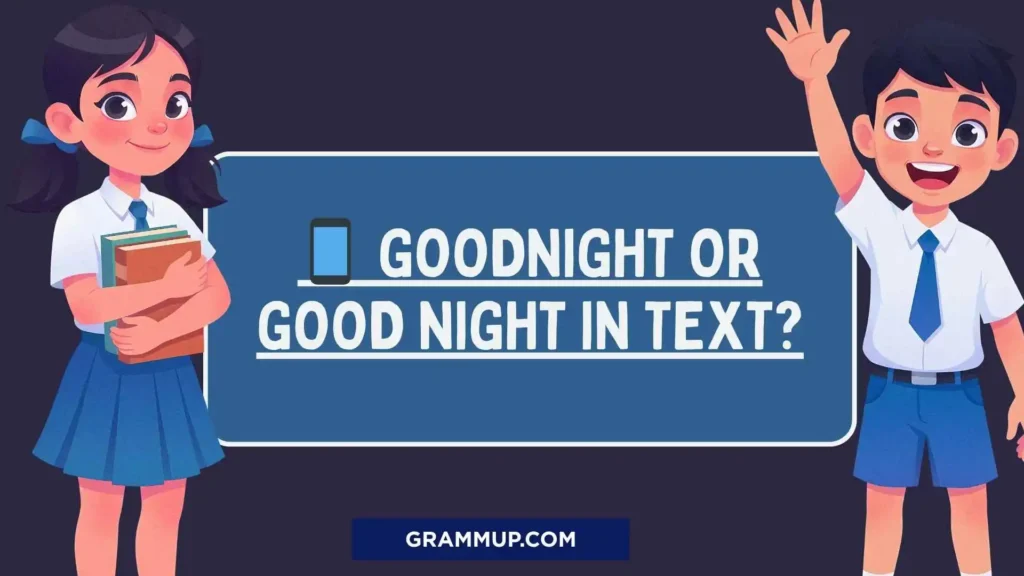 📱 Goodnight or Good Night in Text?
