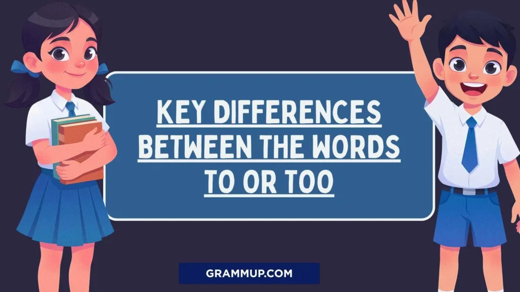 Key Differences Between the Words To or Too