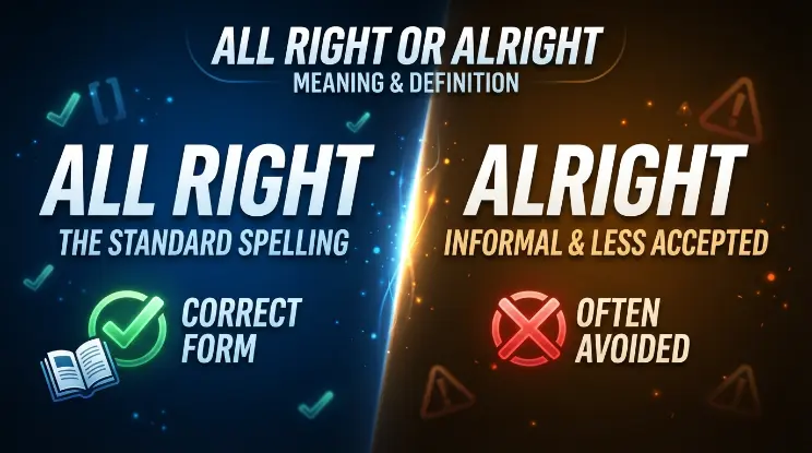 All Right or Alright  Meaning and Definition 
