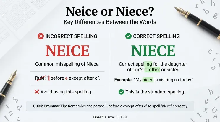 Key Differences Between the Words Neice or Niece