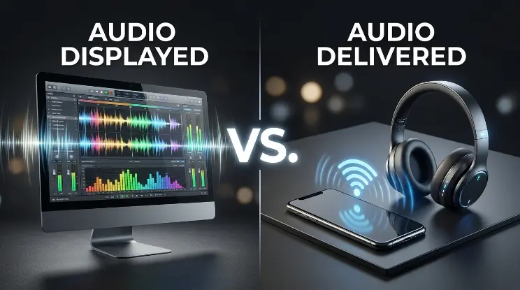 Audiodisplayed vs. Audio Delivered