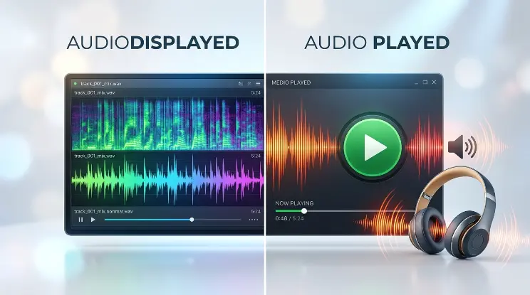 Audiodisplayed vs. Audio Played