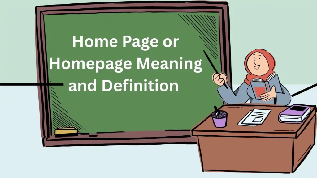Home Page or Homepage Meaning and Definition