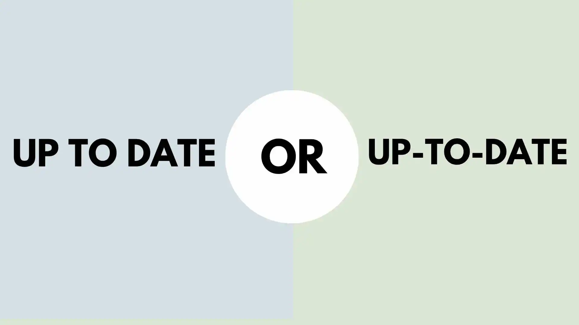 Up to Date or Up-to-Date