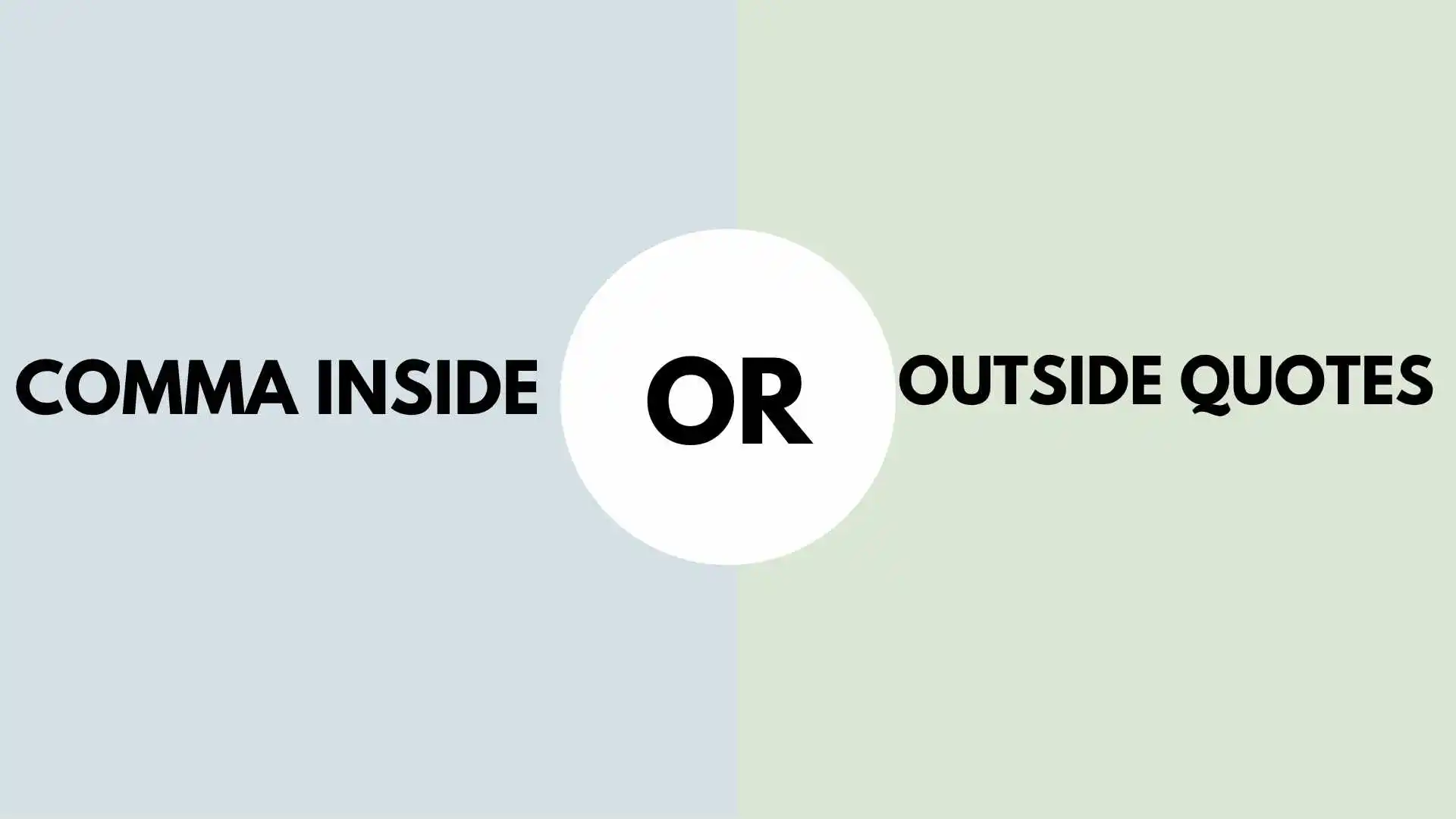 Comma Inside or Outside Quotes