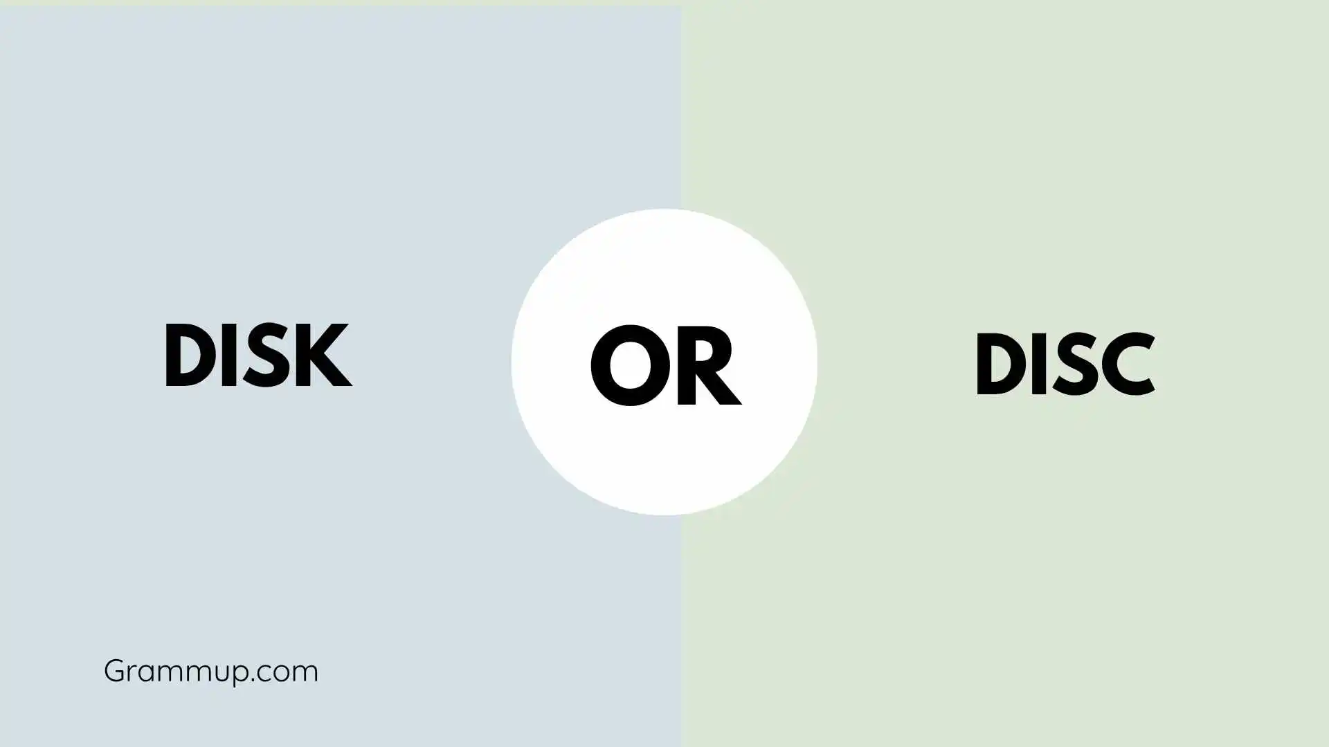 Disk or Disc