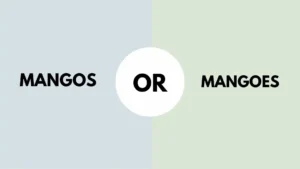 Mangos or Mangoes