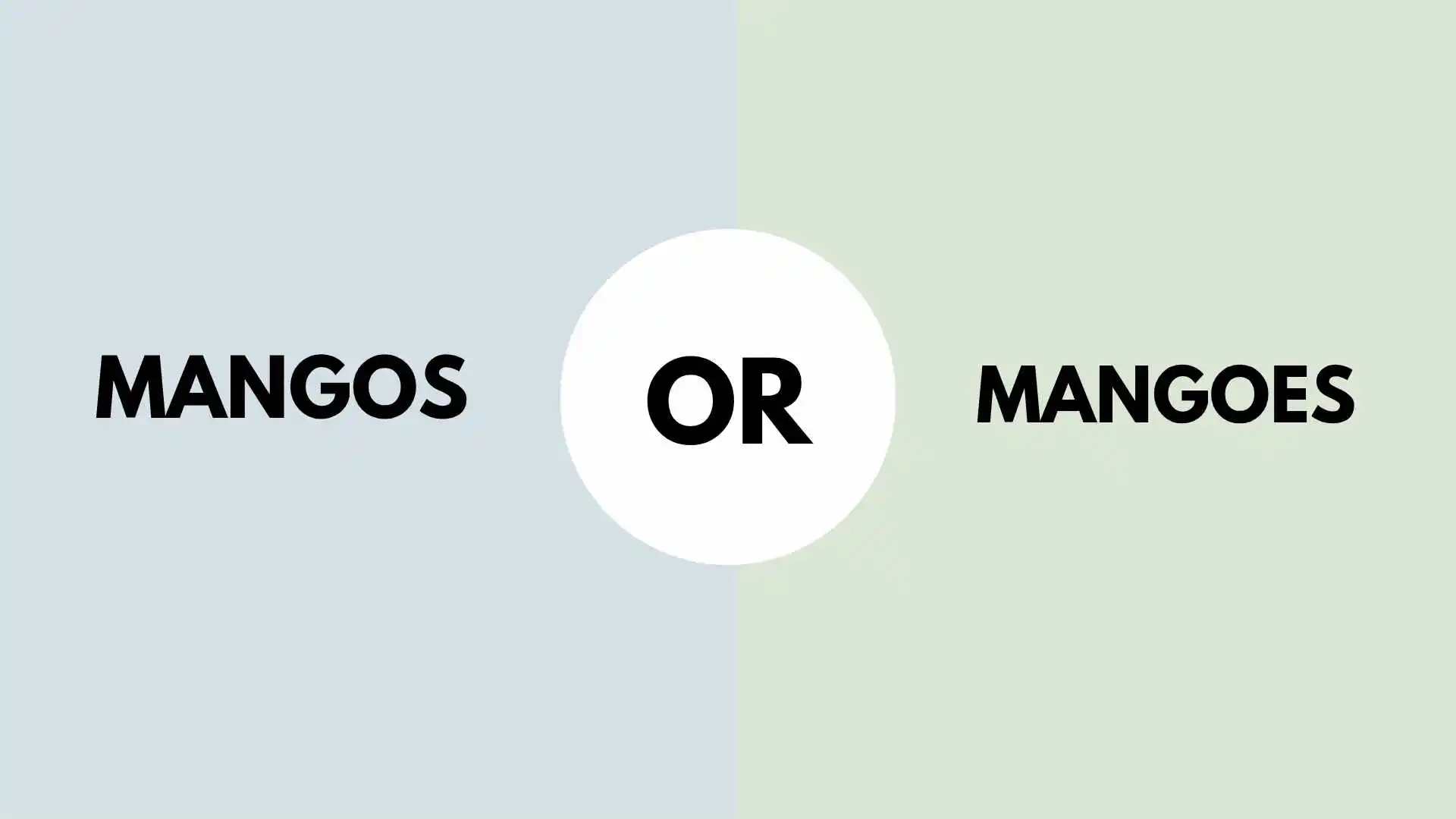 Mangos or Mangoes
