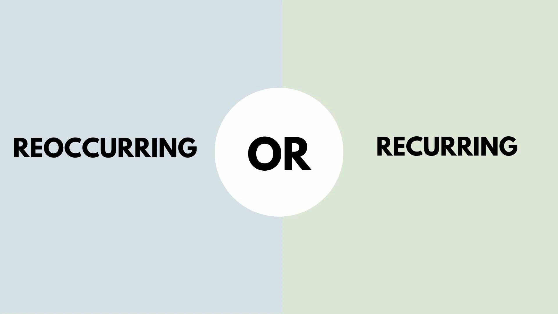 Reoccurring or Recurring