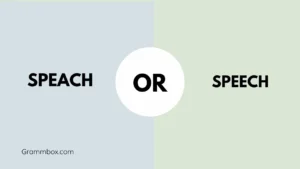 Speach or Speech