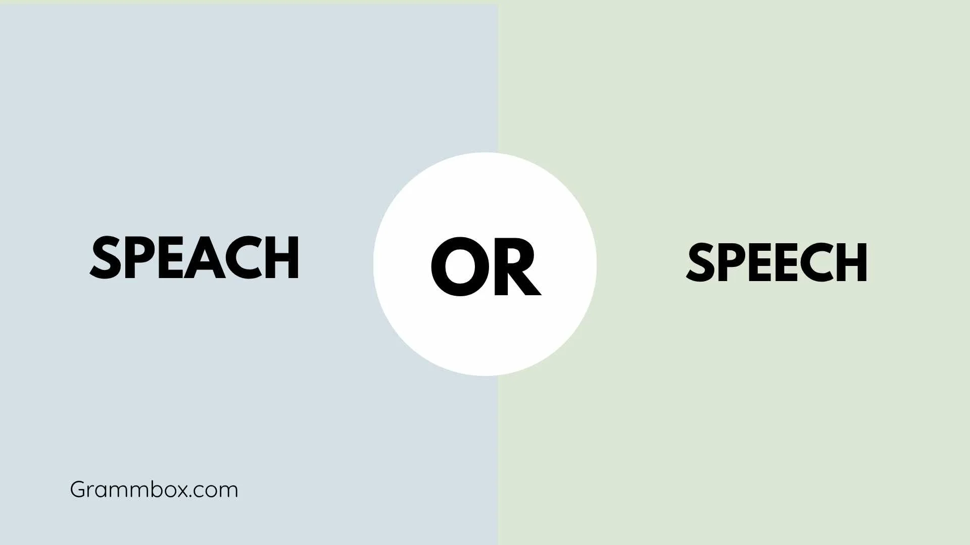Speach or Speech
