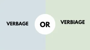 Verbage or Verbiage