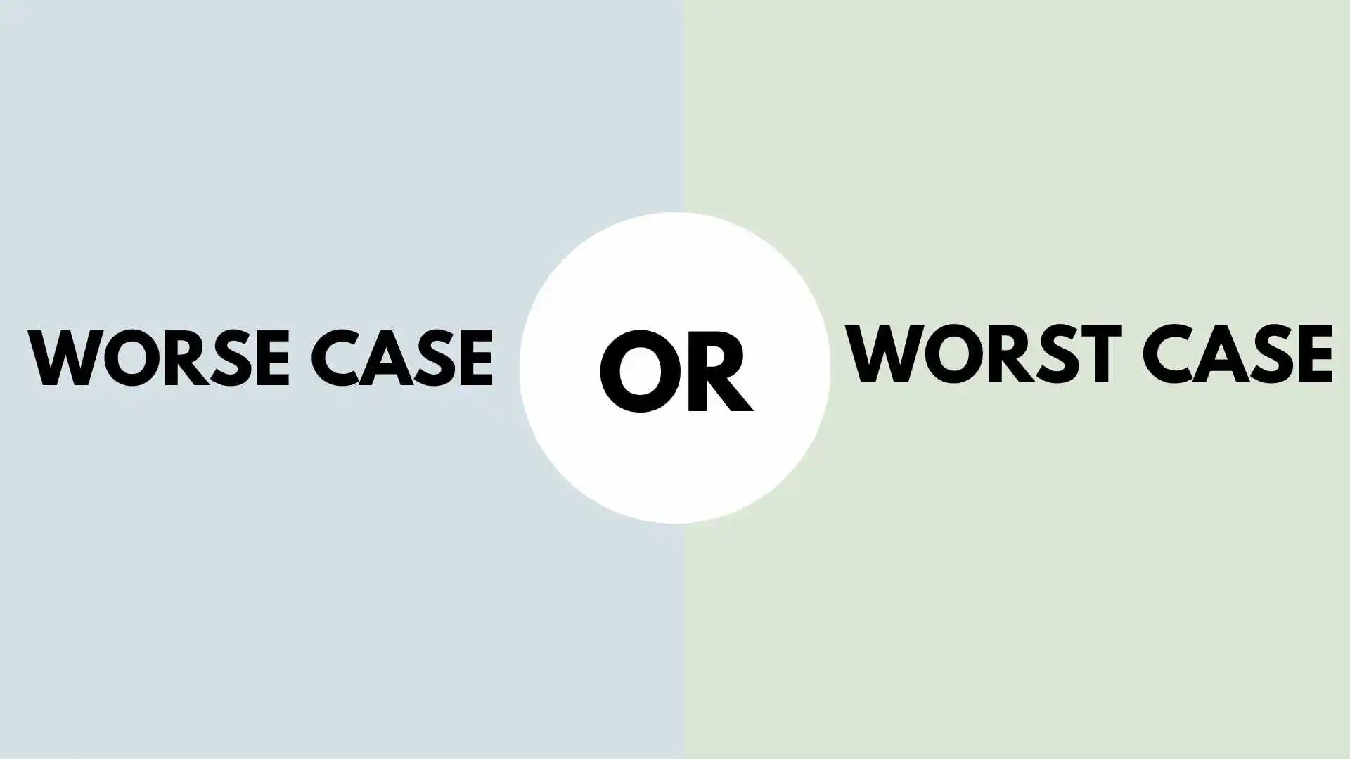 Worse Case or Worst Case
