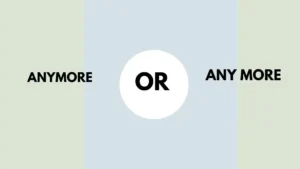 anymore or any more