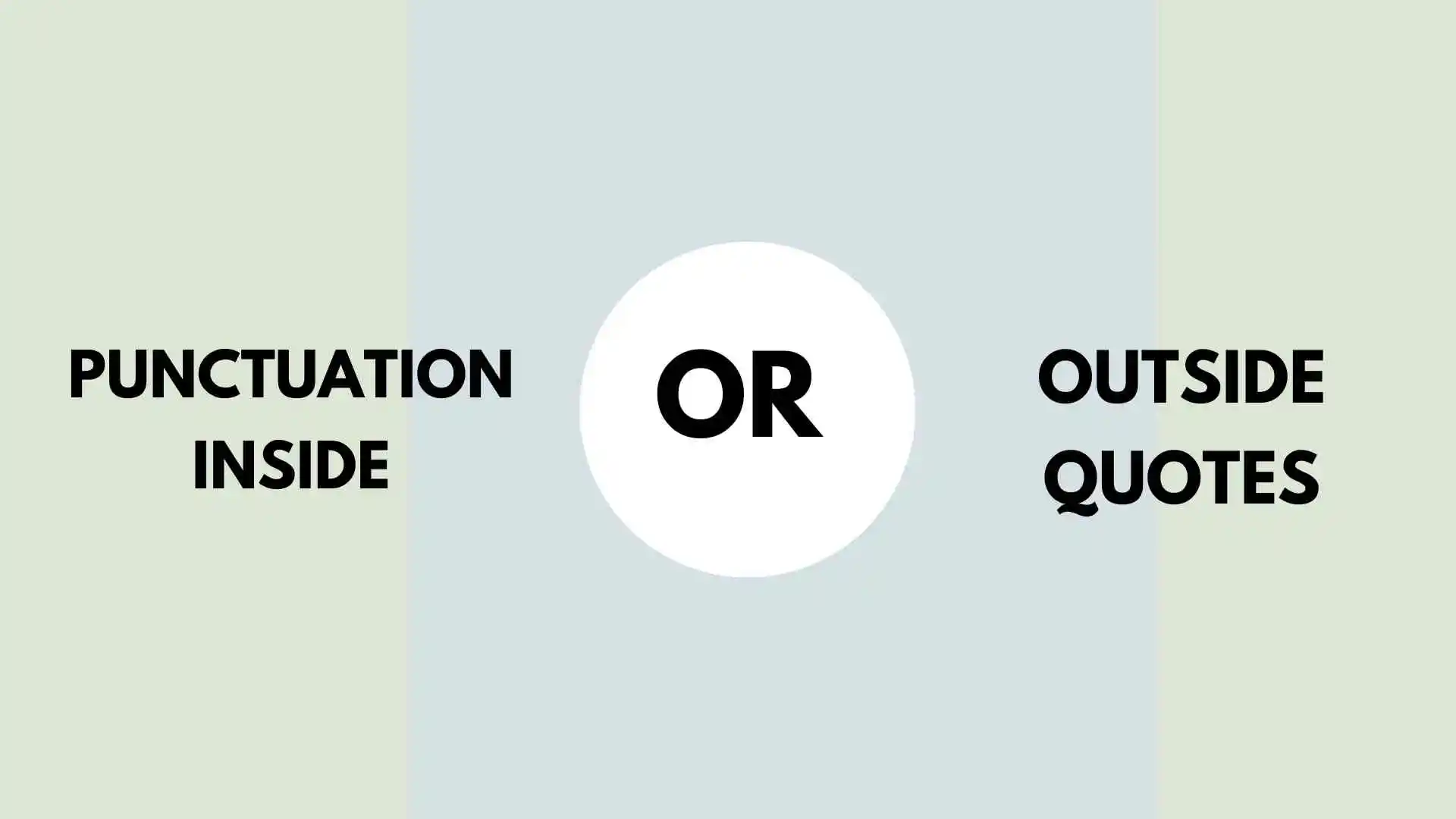 Punctuation Inside or Outside Quotes