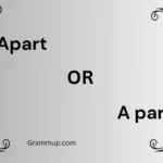 a part or apart