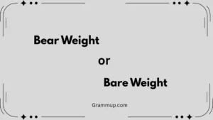 bear weight or bare weight