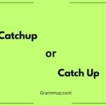 Catchup or Catch Up
