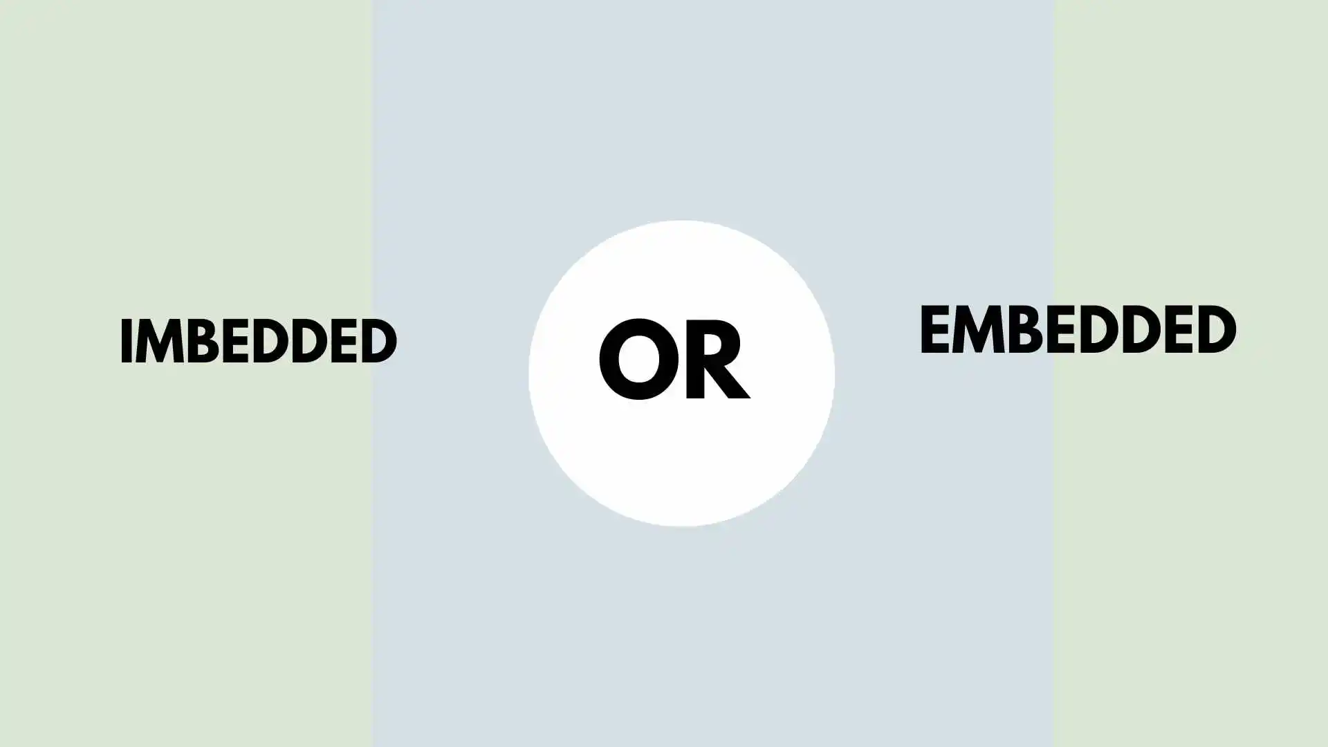 Imbedded or Embedded