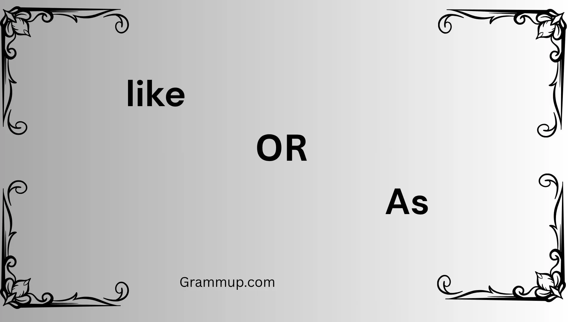 like or as