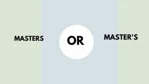 masters or master's