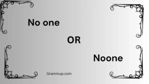 no one or noone