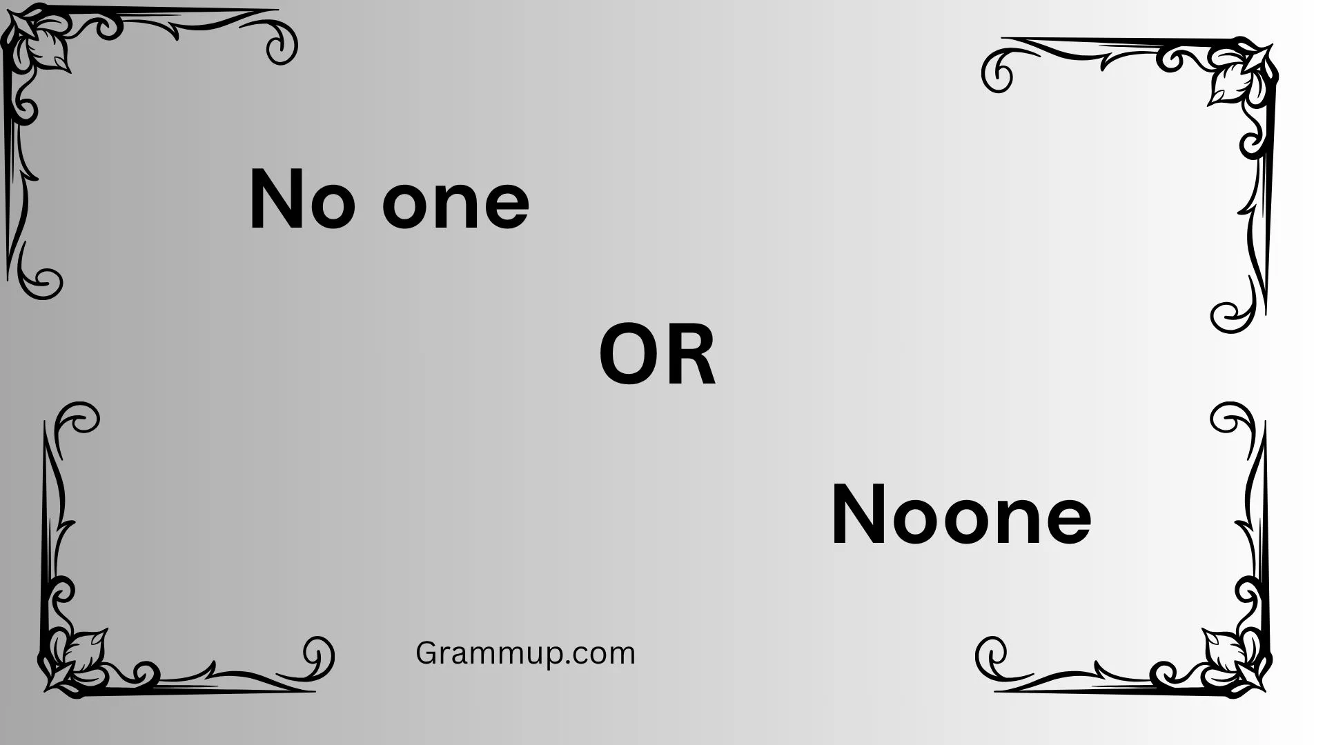 no one or noone