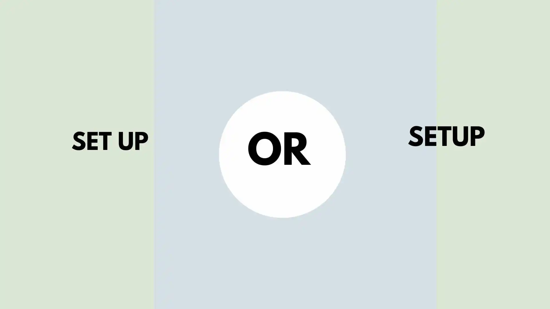 set up or setup