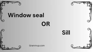window seal or sill