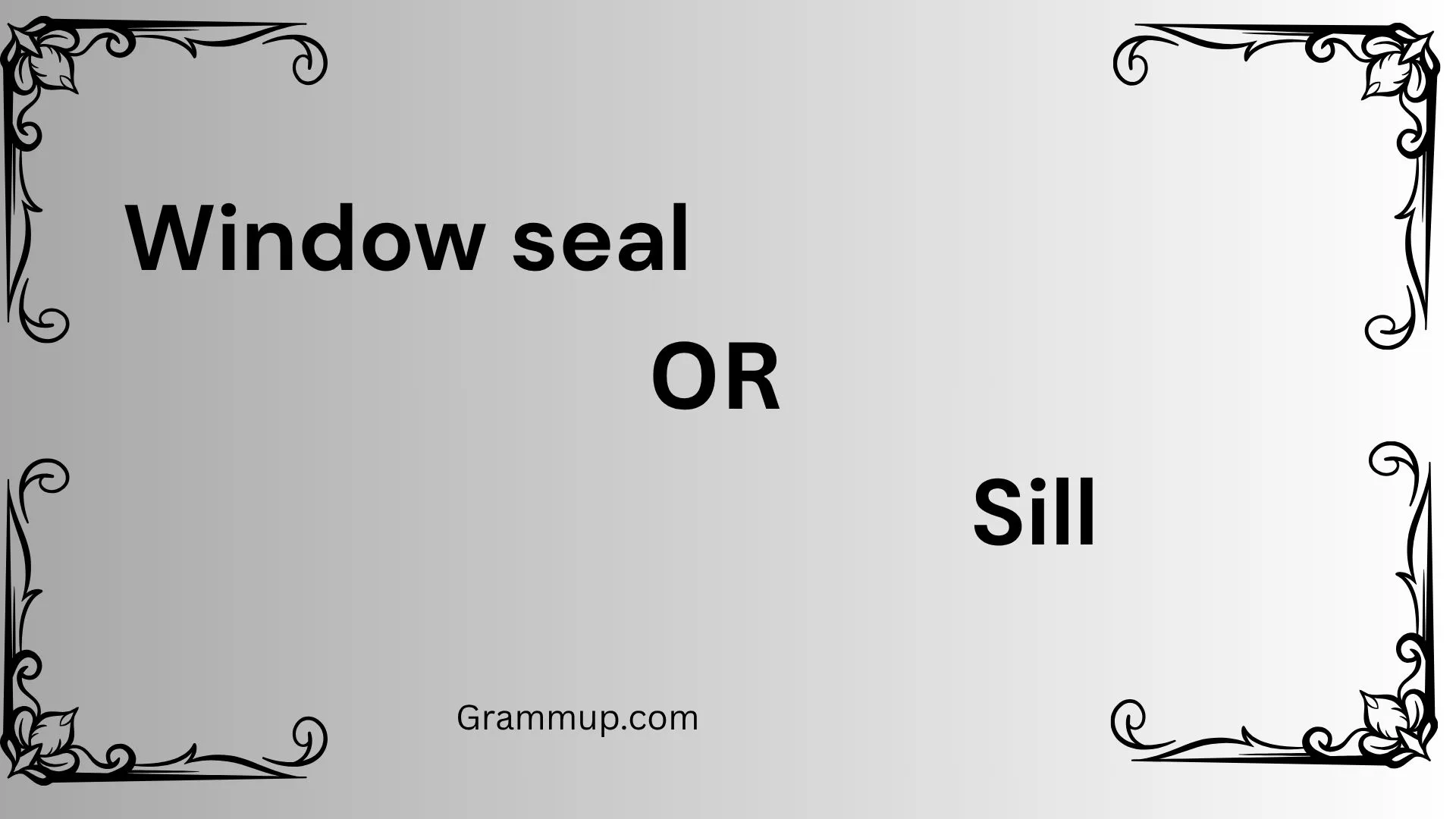 window seal or sill