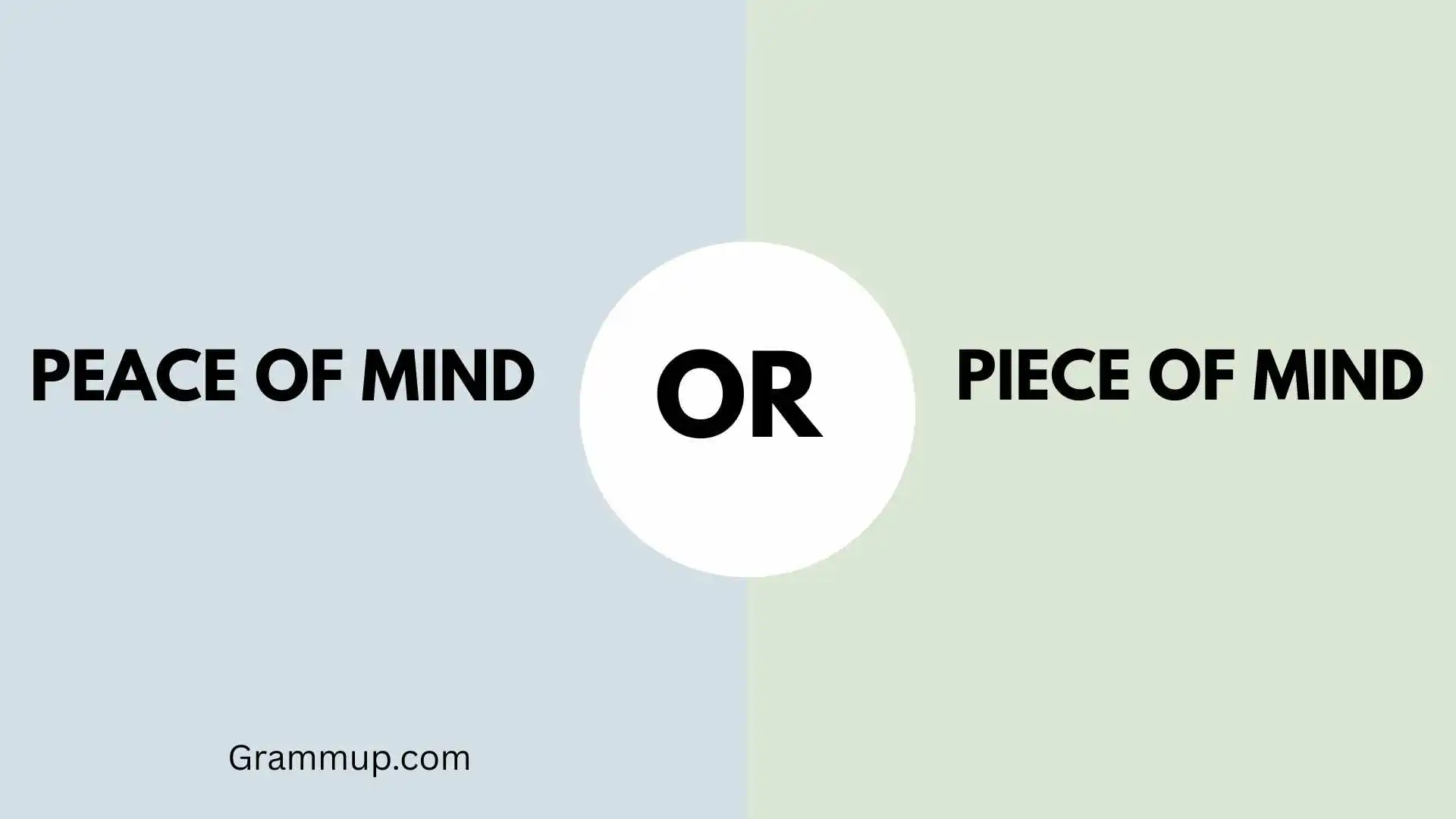 Peace of Mind or Piece of Mind
