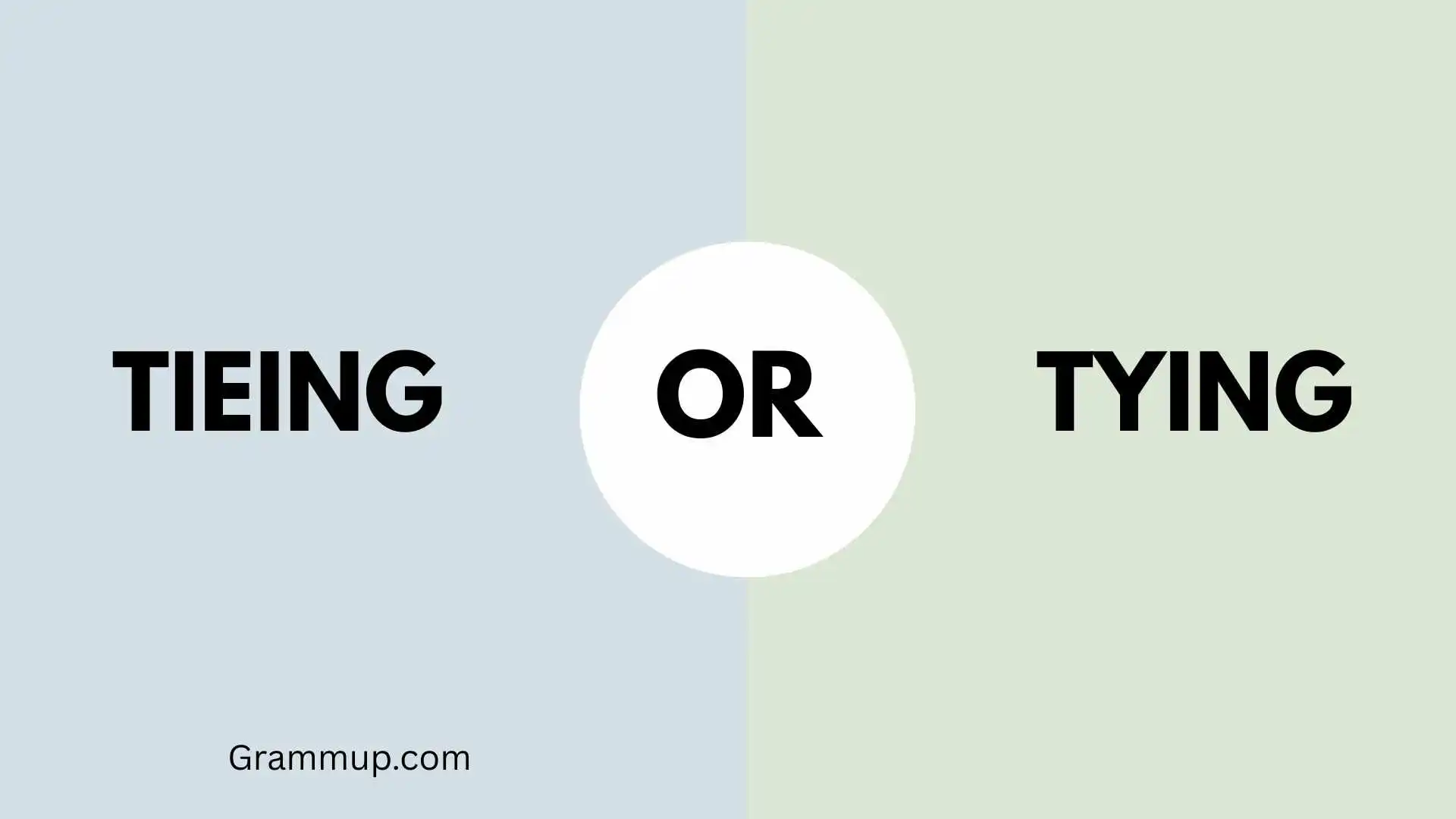 Tieing or Tying