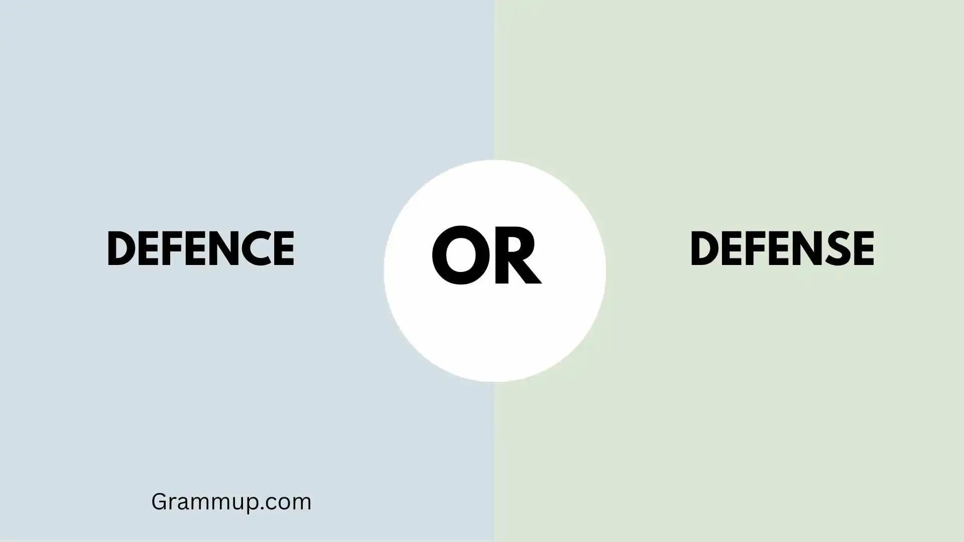 defence or defense