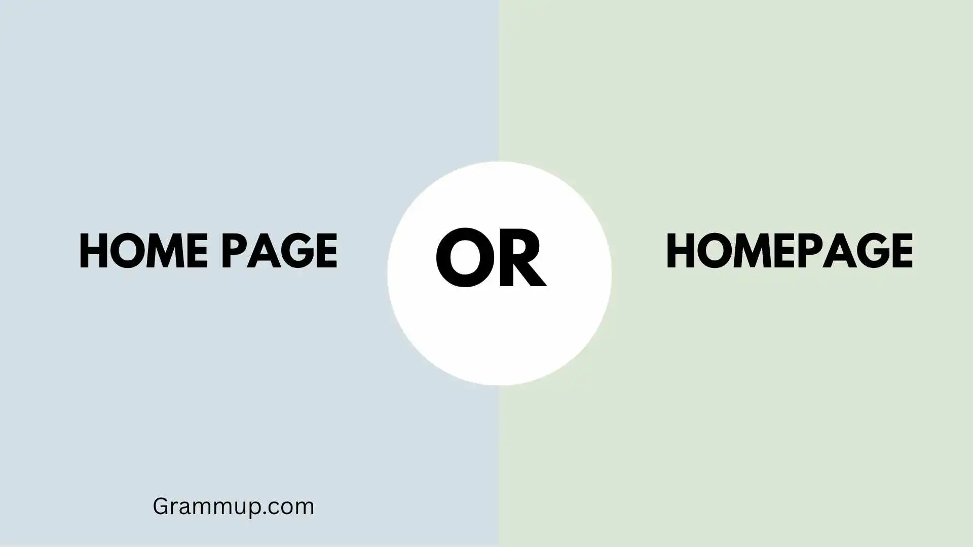 Home Page or Homepage