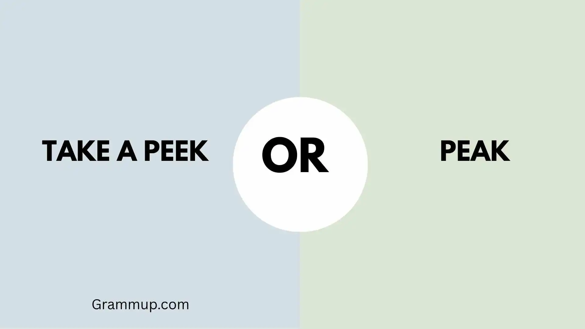 Take a Peek or Peak