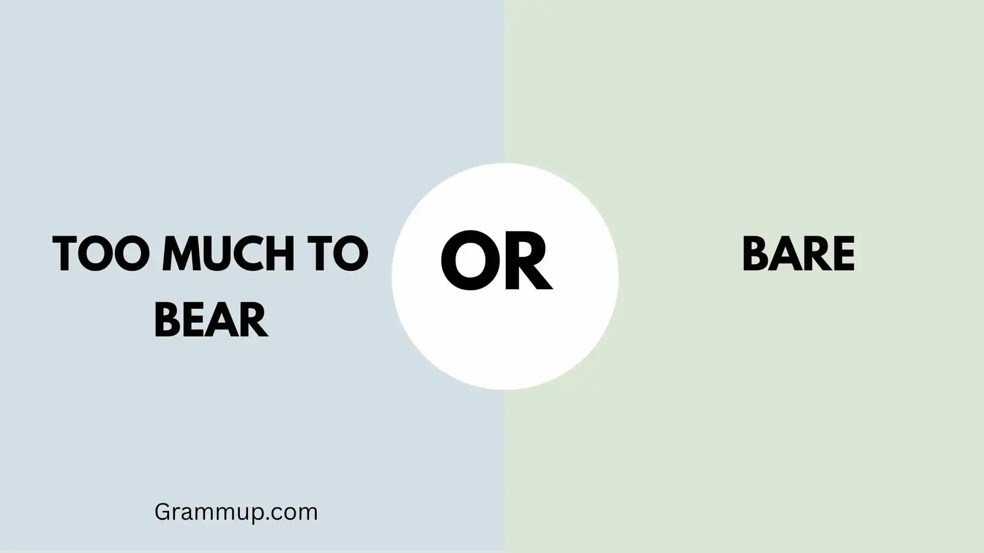 Too Much to Bear or Bare
